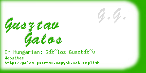 gusztav galos business card